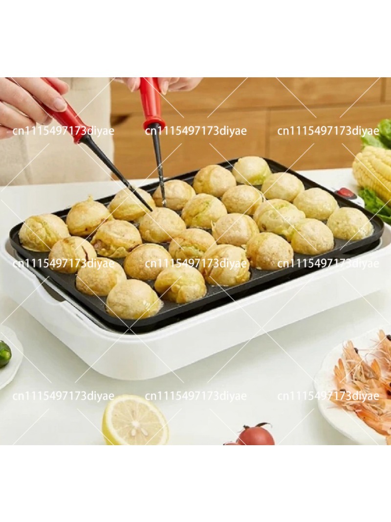 Takoyaki Grill Plate - Commerciële Octopusball-machine, huishoudelijke kleine Takoyaki-machine, barbecuegrillplaat,