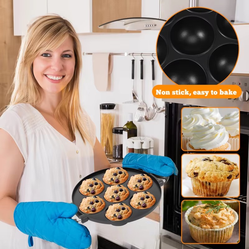 7-delige aluminium takoyaki-pa - Takoyaki Grill Plate recensie en prijs