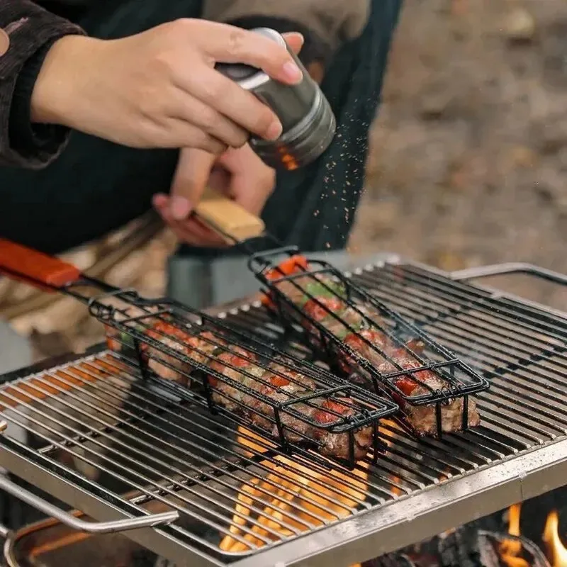 BBQ-grillmand met houten handv - Corn Dog Stick recensie en prijs