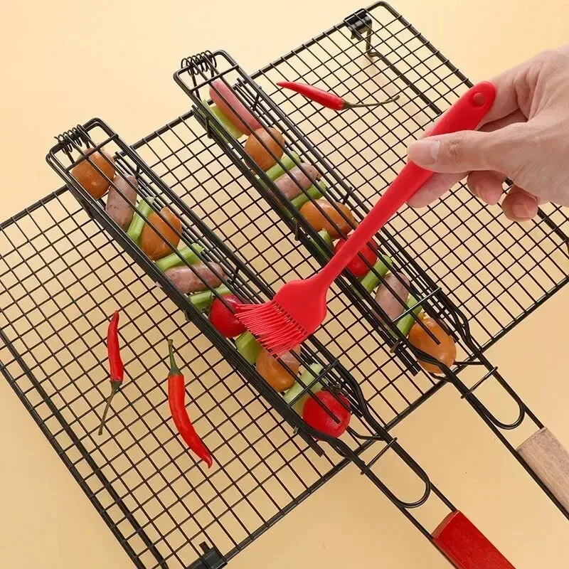 BBQ-grillmand met houten handv - Corn Dog Stick recensie en prijs