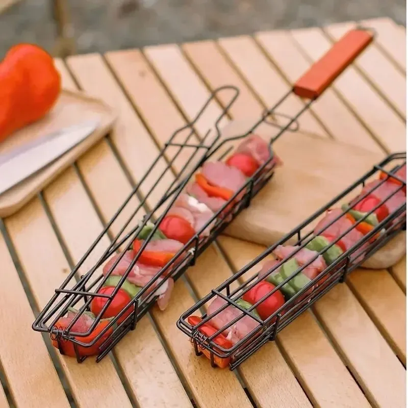 BBQ-grillmand met houten handv - Corn Dog Stick recensie en prijs