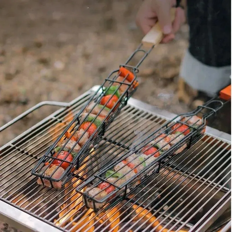 BBQ-grillmand met houten handv - Corn Dog Stick recensie en prijs